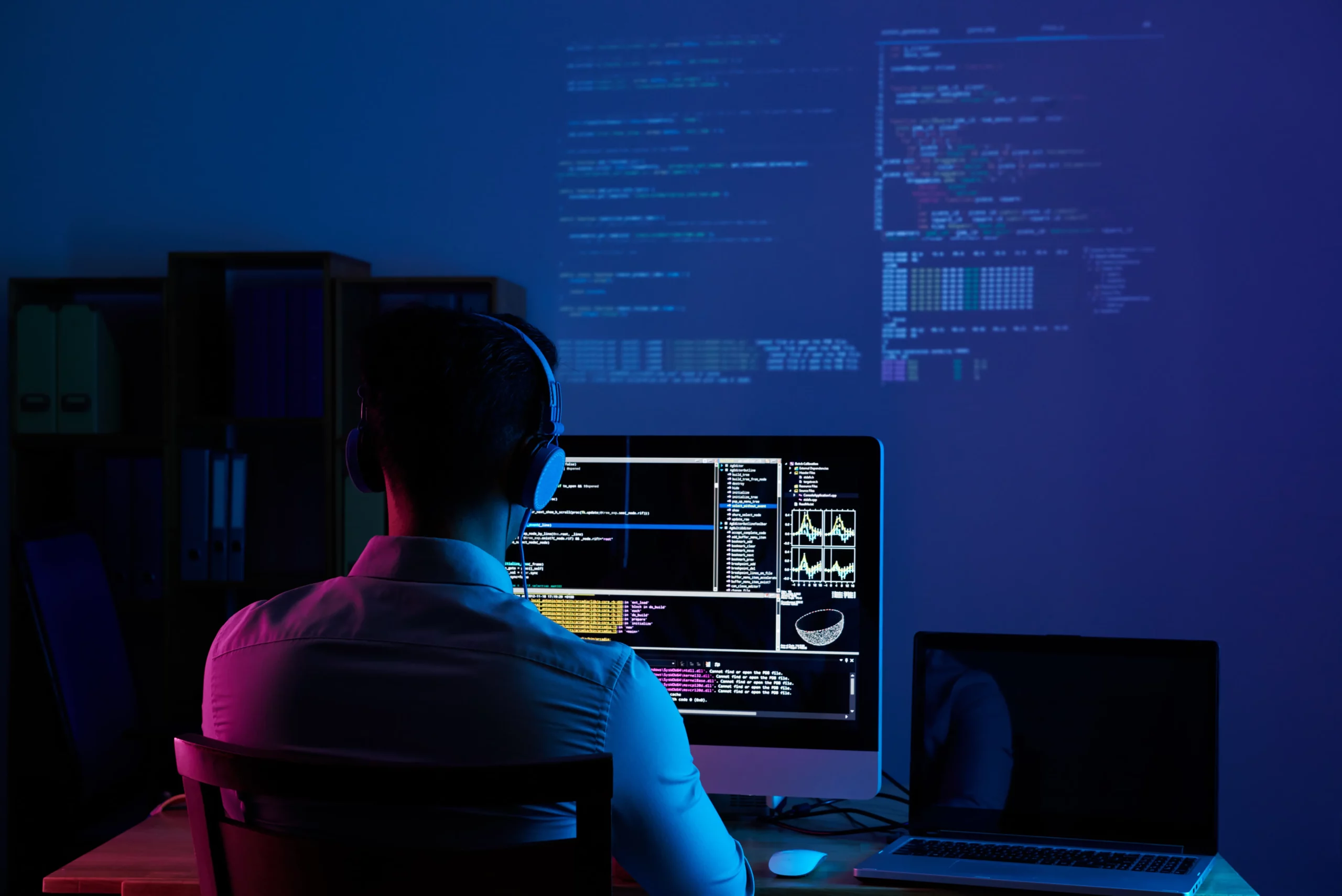 Rear View Programmer Working All Night Long Scaled 1