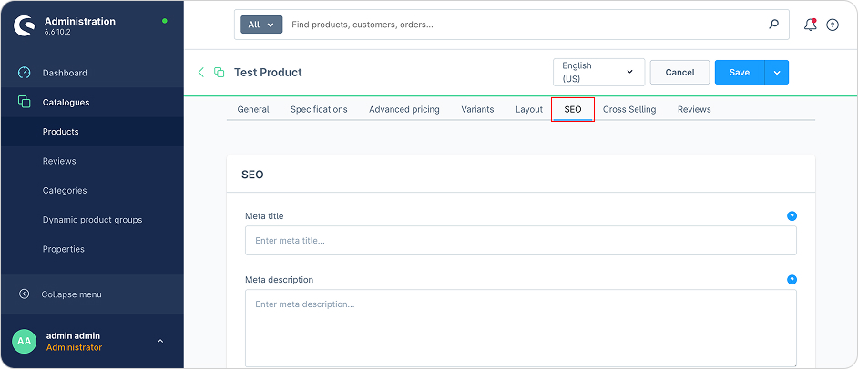 Shopware Meta Title Seo