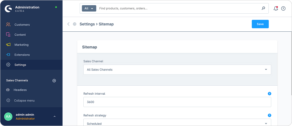 Shopware Sitemap 1