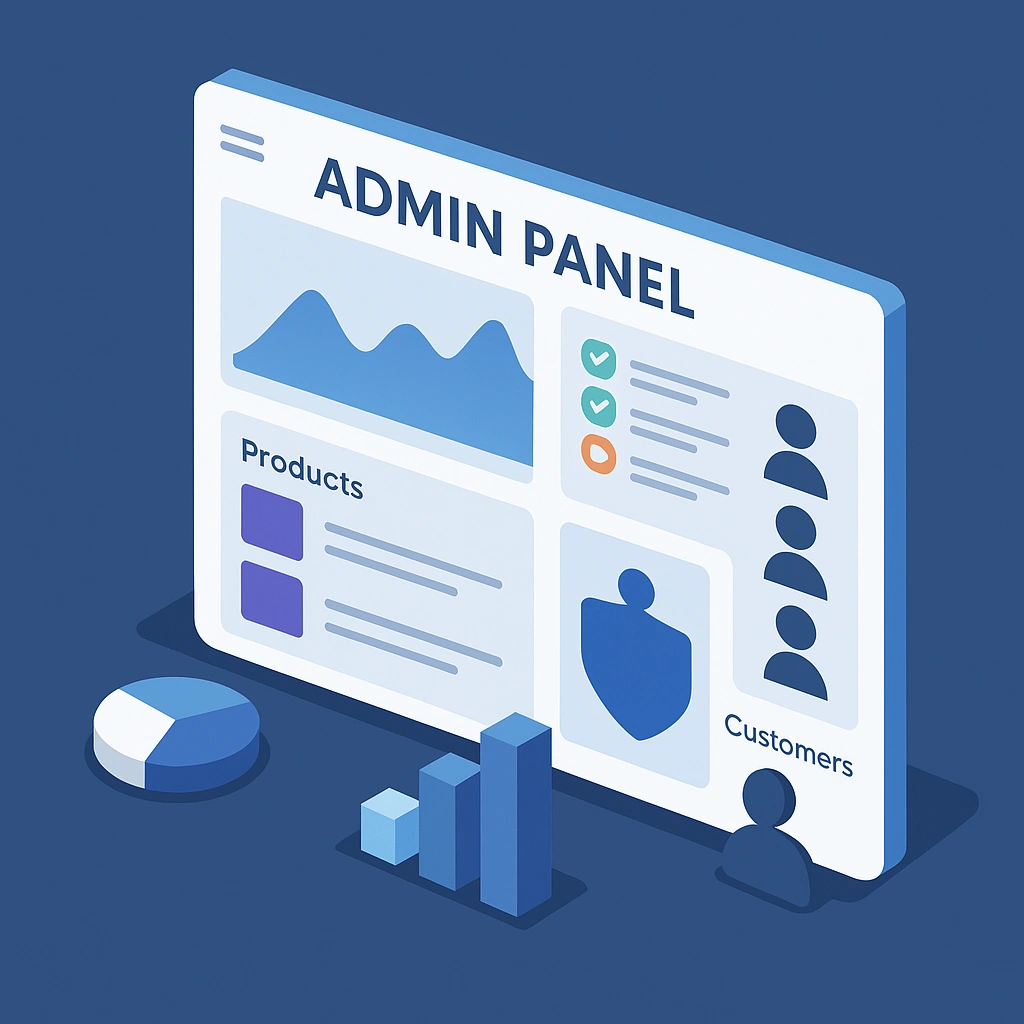 Admin Dashboard Interface In 3D 1