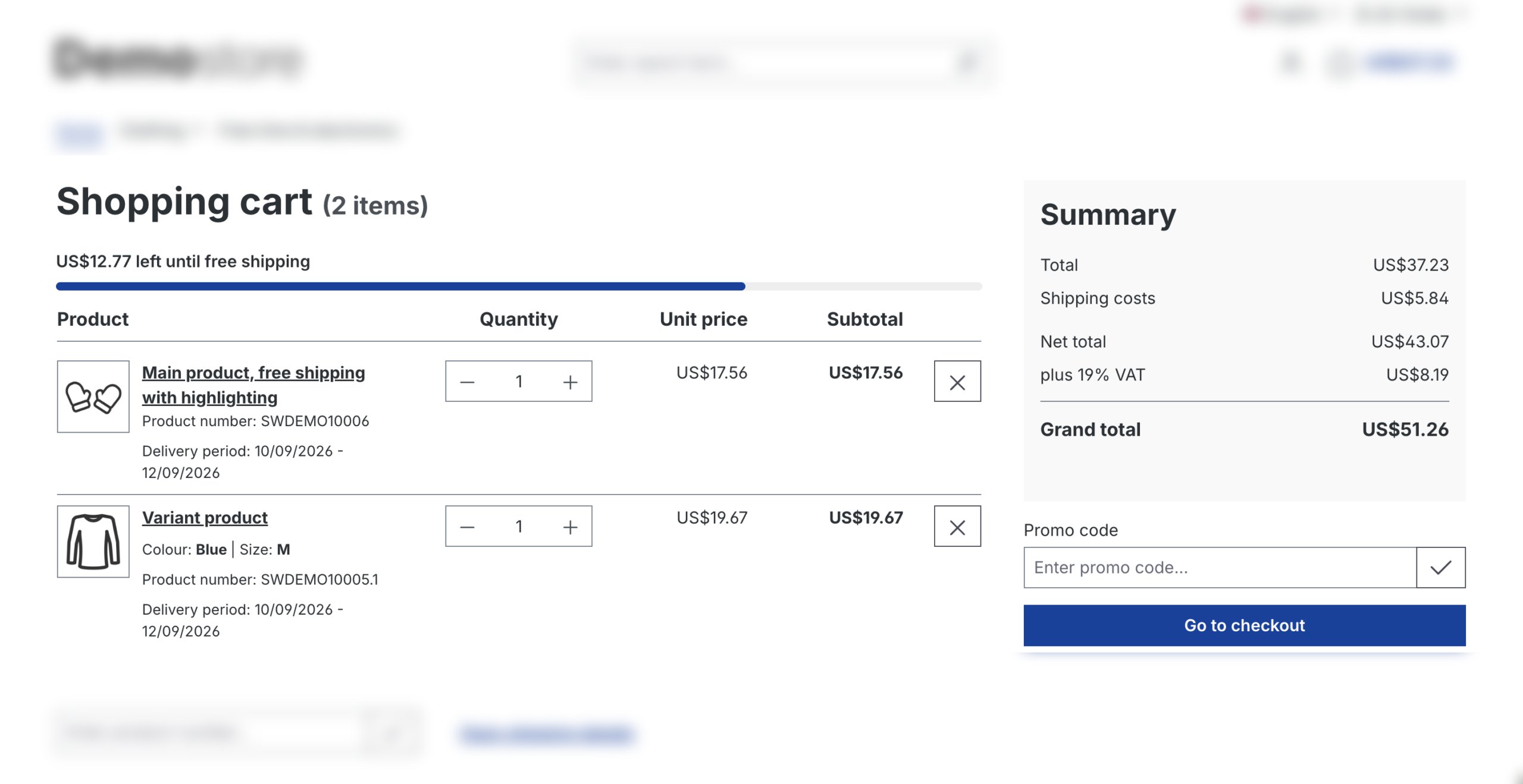 Cart Page Blurred Scaled