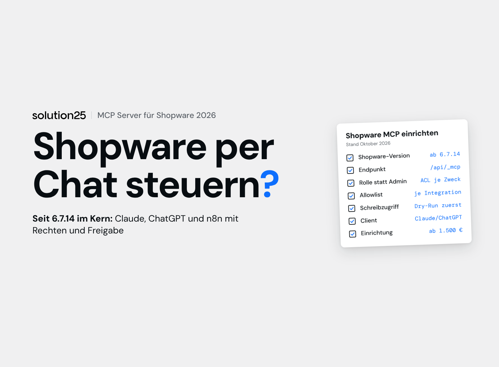 Mcp Server Shopware Titelbild