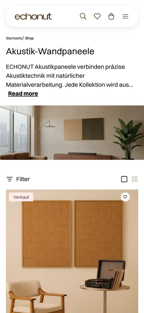 Shop Analyse Kategorie Vorher Mobil
