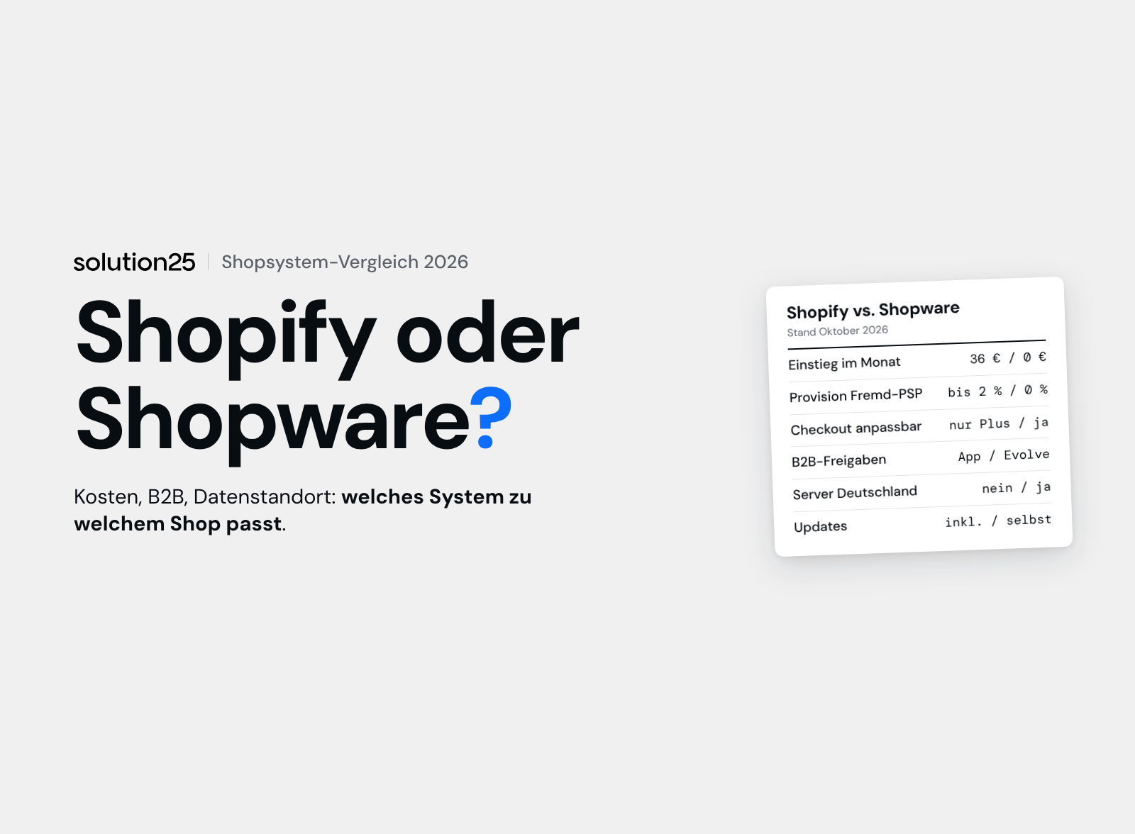Shopify Vs Shopware Titelbild
