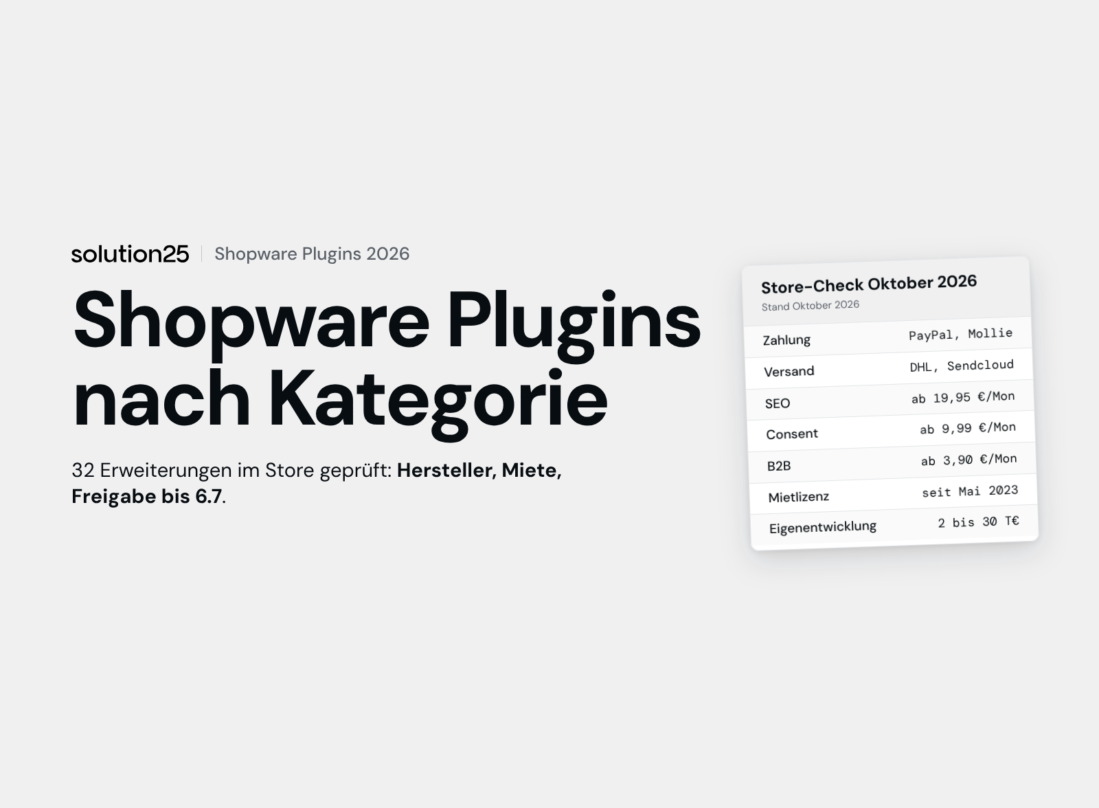 Shopware 6 Plugins Titelbild