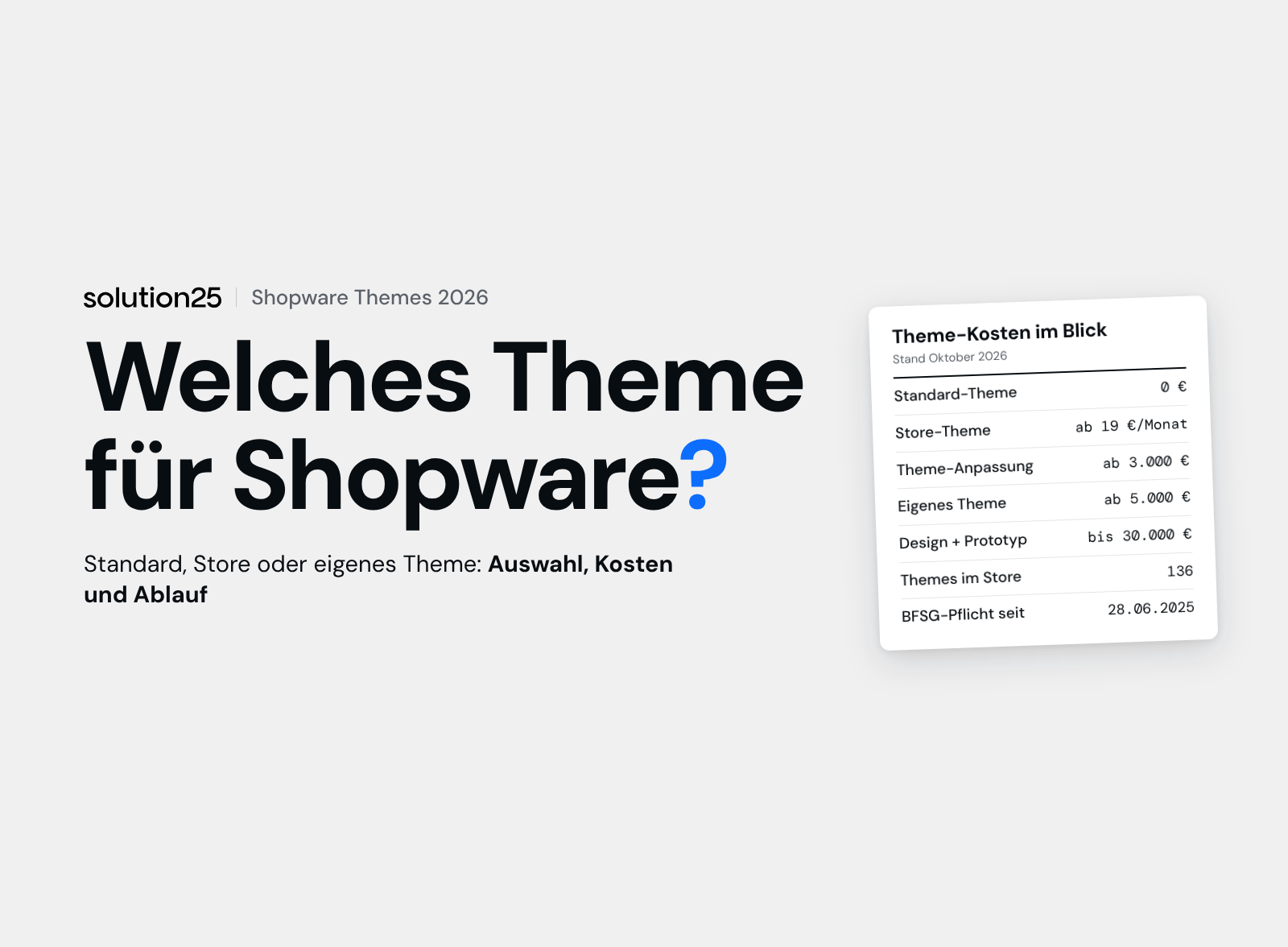 Shopware 6 Themes Titelbild
