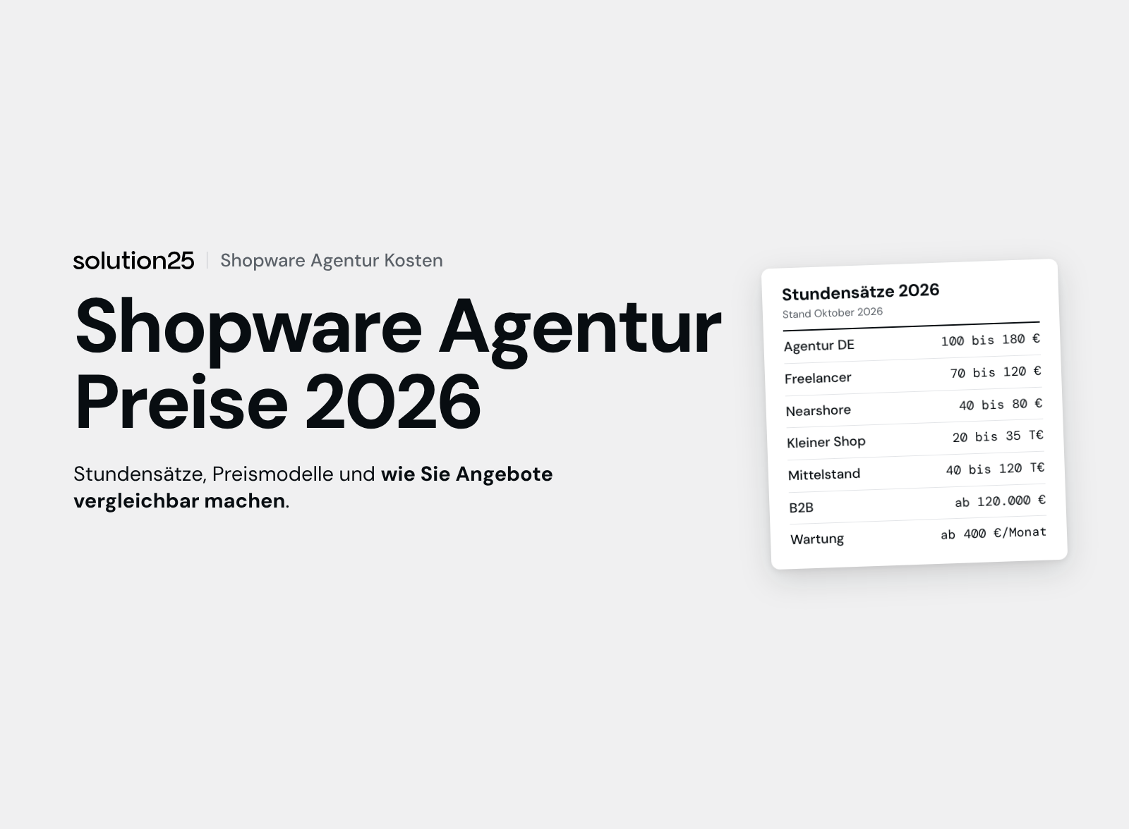 Shopware Agentur Kosten Titelbild