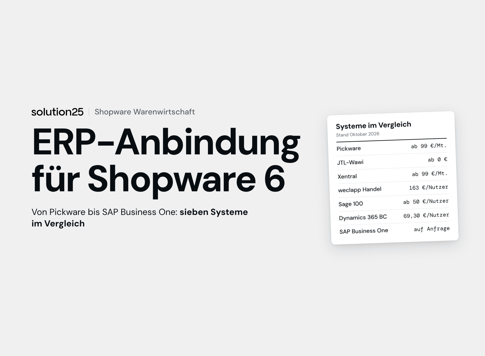 Shopware Warenwirtschaft Titelbild